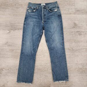 Agolde Riley Women's Blue Button Fly Jeans Size 27
